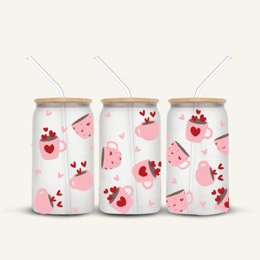 Pink Coffee Glass Cup